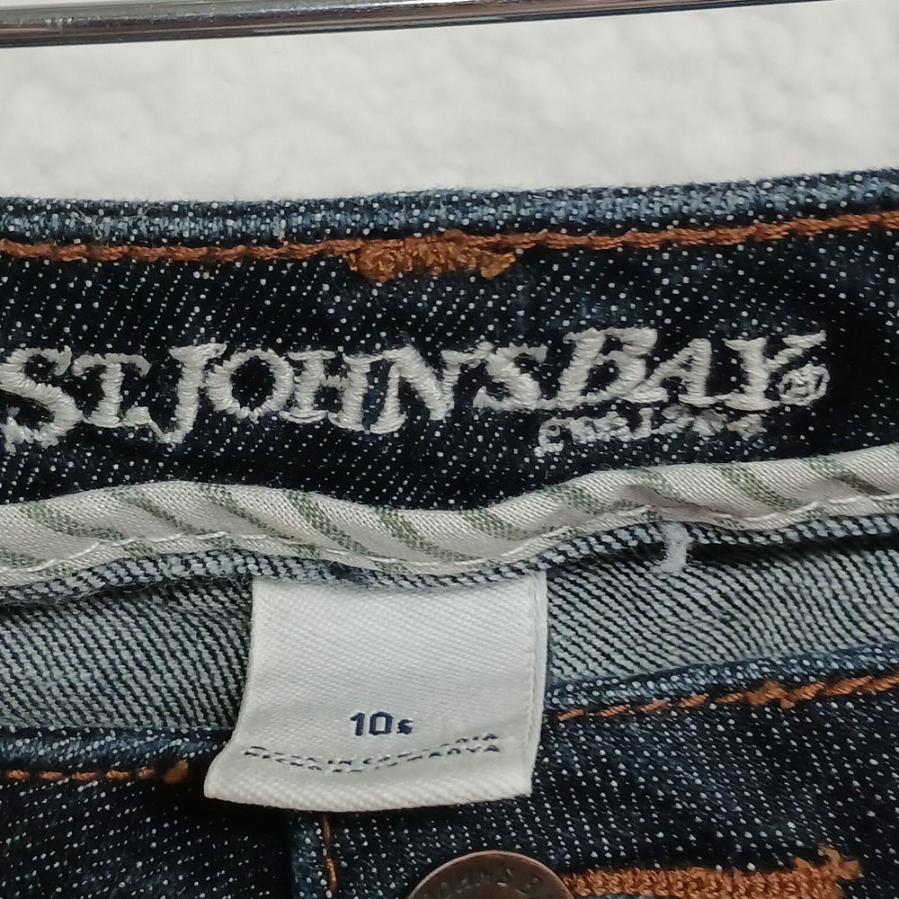 St John's Bay Women's Dark Wash Blue Denim Jeans Size‎ 10s 31x30 - Picture 4 of 12